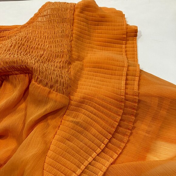 BB DAKOTA Top By Steve Madden Top CREAMSICLE NEW Sweet Flutterings Blous… - Picture 10 of 11